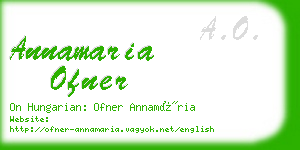 annamaria ofner business card